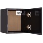 vidaXL Mobili Porta TV a Parete 2pz Grigio Lucido 30,5x30x30 cm vidaXL Mobili Porta TV a Parete 2pz Grigio Lucido 30,5x30x30 cm