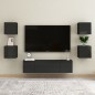 Armadietti a Parete per TV 2 pz Nero Lucido 30,5x30x30 cm Armadietti a Parete per TV 2 pz Nero Lucido 30,5x30x30 cm