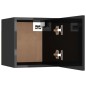 Armadietti a Parete per TV 2 pz Nero Lucido 30,5x30x30 cm Armadietti a Parete per TV 2 pz Nero Lucido 30,5x30x30 cm