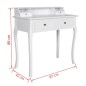 Tavolino da Trucco Moderno Mobiletto Make Up Bianco Tavolino da Trucco Moderno Mobiletto Make Up Bianco