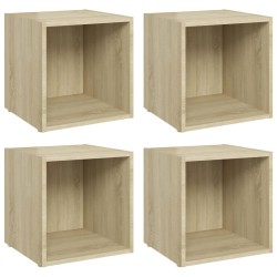 Mobile Porta TV 4 pz Rovere Sonoma 37x35x37 cm in Truciolato