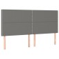 Testiere 4 pz Grigio Scuro 100x5x78/88 cm in Tessuto Testiere 4 pz Grigio Scuro 100x5x78/88 cm in Tessuto