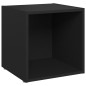 Mobile Porta TV 4 pz Nero 37x35x37 cm in Truciolato Mobile Porta TV 4 pz Nero 37x35x37 cm in Truciolato