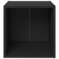 Mobile Porta TV 4 pz Nero 37x35x37 cm in Truciolato Mobile Porta TV 4 pz Nero 37x35x37 cm in Truciolato