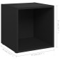 Mobile Porta TV 4 pz Nero 37x35x37 cm in Truciolato Mobile Porta TV 4 pz Nero 37x35x37 cm in Truciolato