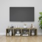 Mobile Porta TV 4pz Bianco Rovere Sonoma 37x35x37 cm Truciolato