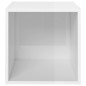 Mobile Porta TV 4 pz Bianco Lucido 37x35x37 cm in Truciolato Mobile Porta TV 4 pz Bianco Lucido 37x35x37 cm in Truciolato