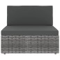 vidaXL Set Divani da Giardino 5 pz con Cuscini in Polyrattan Grigio