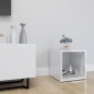 Mobile Porta TV Bianco Lucido 37x35x37 cm in Truciolato Mobile Porta TV Bianco Lucido 37x35x37 cm in Truciolato