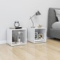 Mobile Porta TV Bianco Lucido 37x35x37 cm in Truciolato Mobile Porta TV Bianco Lucido 37x35x37 cm in Truciolato