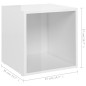 Mobile Porta TV Bianco Lucido 37x35x37 cm in Truciolato Mobile Porta TV Bianco Lucido 37x35x37 cm in Truciolato