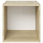 Mobile Porta TV 2pz Bianco Rovere Sonoma 37x35x37 cm Truciolato Mobile Porta TV 2pz Bianco Rovere Sonoma 37x35x37 cm Truciolato