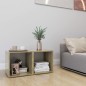 Mobile Porta TV 2pz Bianco Rovere Sonoma 37x35x37 cm Truciolato Mobile Porta TV 2pz Bianco Rovere Sonoma 37x35x37 cm Truciolato