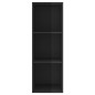 Armadietto da Parete per TV Nero Lucido 37x37x107 cm Truciolato