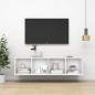 Armadietto da Parete per TV Bianco 37x37x142,5 cm in Truciolato Armadietto da Parete per TV Bianco 37x37x142,5 cm in Truciolato