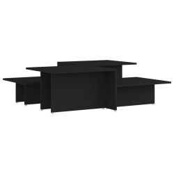 Tavolini da Salotto 2 pz Neri 111,5x50x33 cm Legno Multistrato
