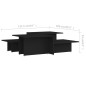 Tavolini da Salotto 2 pz Neri 111,5x50x33 cm Legno Multistrato Tavolini da Salotto 2 pz Neri 111,5x50x33 cm Legno Multistrato
