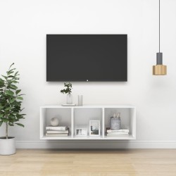 Armadietto da Parete per TV Bianco 37x37x107 cm in Truciolato