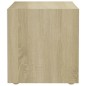 vidaXL Mobile TV Bianco e Rovere Sonoma 37x35x37 cm Legno Multistrato vidaXL Mobile TV Bianco e Rovere Sonoma 37x35x37 cm Legno Multistrato