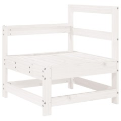 vidaXL Divano Angolare da Giardino Bianco in Legno Massello di Pino