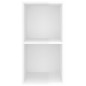 vidaXL Mobile TV da Parete Bianco Lucido 37x37x72 cm Legno Multistrato vidaXL Mobile TV da Parete Bianco Lucido 37x37x72 cm Legno Multistrato