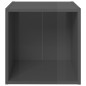 Mobile Porta TV Grigio Lucido 37x35x37 cm in Truciolato Mobile Porta TV Grigio Lucido 37x35x37 cm in Truciolato