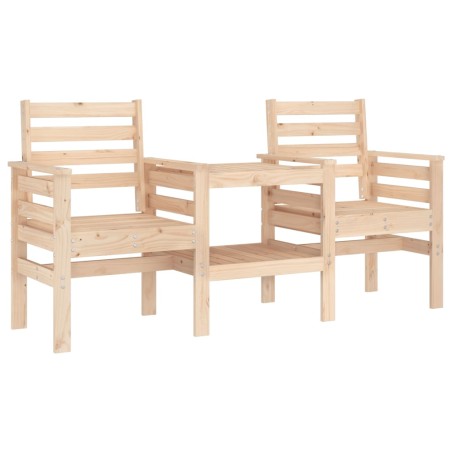 vidaXL Panca da Giardino con Tavolino 2 Posti Legno Massello di Pino