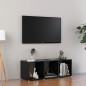 Mobile Porta TV Nero Lucido 107x35x37 cm in Truciolato Mobile Porta TV Nero Lucido 107x35x37 cm in Truciolato