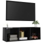 Mobile Porta TV Nero Lucido 107x35x37 cm in Truciolato Mobile Porta TV Nero Lucido 107x35x37 cm in Truciolato