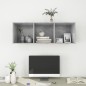 Armadietto a Parete TV Grigio Cemento 37x37x107 cm Truciolato Armadietto a Parete TV Grigio Cemento 37x37x107 cm Truciolato