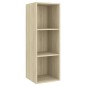 Armadietto a Parete per TV Rovere Sonoma 37x37x107cm Truciolato Armadietto a Parete per TV Rovere Sonoma 37x37x107cm Truciolato
