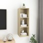 Armadietto a Parete per TV Rovere Sonoma 37x37x107cm Truciolato Armadietto a Parete per TV Rovere Sonoma 37x37x107cm Truciolato