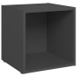 Mobile Porta TV 2 pz Grigio 37x35x37 cm in Truciolato Mobile Porta TV 2 pz Grigio 37x35x37 cm in Truciolato