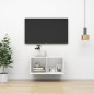 Armadietto TV da Parete Bianco 37x37x72 cm in Legno Multistrato Armadietto TV da Parete Bianco 37x37x72 cm in Legno Multistrato