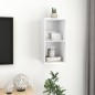 Armadietto TV da Parete Bianco 37x37x72 cm in Legno Multistrato Armadietto TV da Parete Bianco 37x37x72 cm in Legno Multistrato