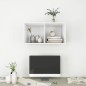 Armadietto TV da Parete Bianco 37x37x72 cm in Legno Multistrato Armadietto TV da Parete Bianco 37x37x72 cm in Legno Multistrato