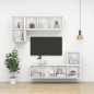 Armadietto TV da Parete Bianco 37x37x72 cm in Legno Multistrato Armadietto TV da Parete Bianco 37x37x72 cm in Legno Multistrato