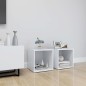 Mobili Porta TV 2 pz Bianco 37x35x37 cm in Legno Multistrato Mobili Porta TV 2 pz Bianco 37x35x37 cm in Legno Multistrato