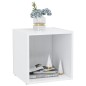 Mobili Porta TV 2 pz Bianco 37x35x37 cm in Legno Multistrato Mobili Porta TV 2 pz Bianco 37x35x37 cm in Legno Multistrato