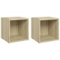 Mobile Porta TV 2 pz Rovere Sonoma 37x35x37 cm in Truciolato Mobile Porta TV 2 pz Rovere Sonoma 37x35x37 cm in Truciolato