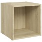 Mobile Porta TV 2 pz Rovere Sonoma 37x35x37 cm in Truciolato Mobile Porta TV 2 pz Rovere Sonoma 37x35x37 cm in Truciolato