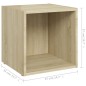 Mobile Porta TV 2 pz Rovere Sonoma 37x35x37 cm in Truciolato Mobile Porta TV 2 pz Rovere Sonoma 37x35x37 cm in Truciolato