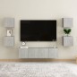Armadietto a Parete per TV Grigio Cemento 30,5x30x30 cm