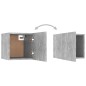 Armadietto a Parete per TV Grigio Cemento 30,5x30x30 cm