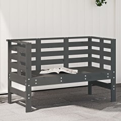 vidaXL Panca da Giardino Grigia 111,5x53x71 cm Legno Massello di Pino