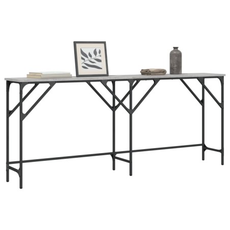 vidaXL Tavolo Consolle Grigio Sonoma 180x29x75 cm in Legno Multistrato