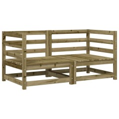 vidaXL Divani Angolare Giardino 2pz 70x70x67 cm Legno Pino Impregnato