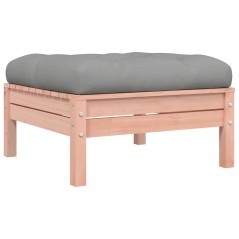 vidaXL Poggiapiedi da Giardino con Cuscino Legno Massello di Douglas