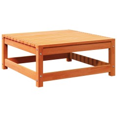 vidaXL Poggiapiedi da Giardino Marrone Cera 70x70x30 cm Massello Pino