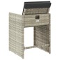 vidaXL Sedie da Giardino con Cuscini 4 pz Grigio Chiaro in Polyrattan